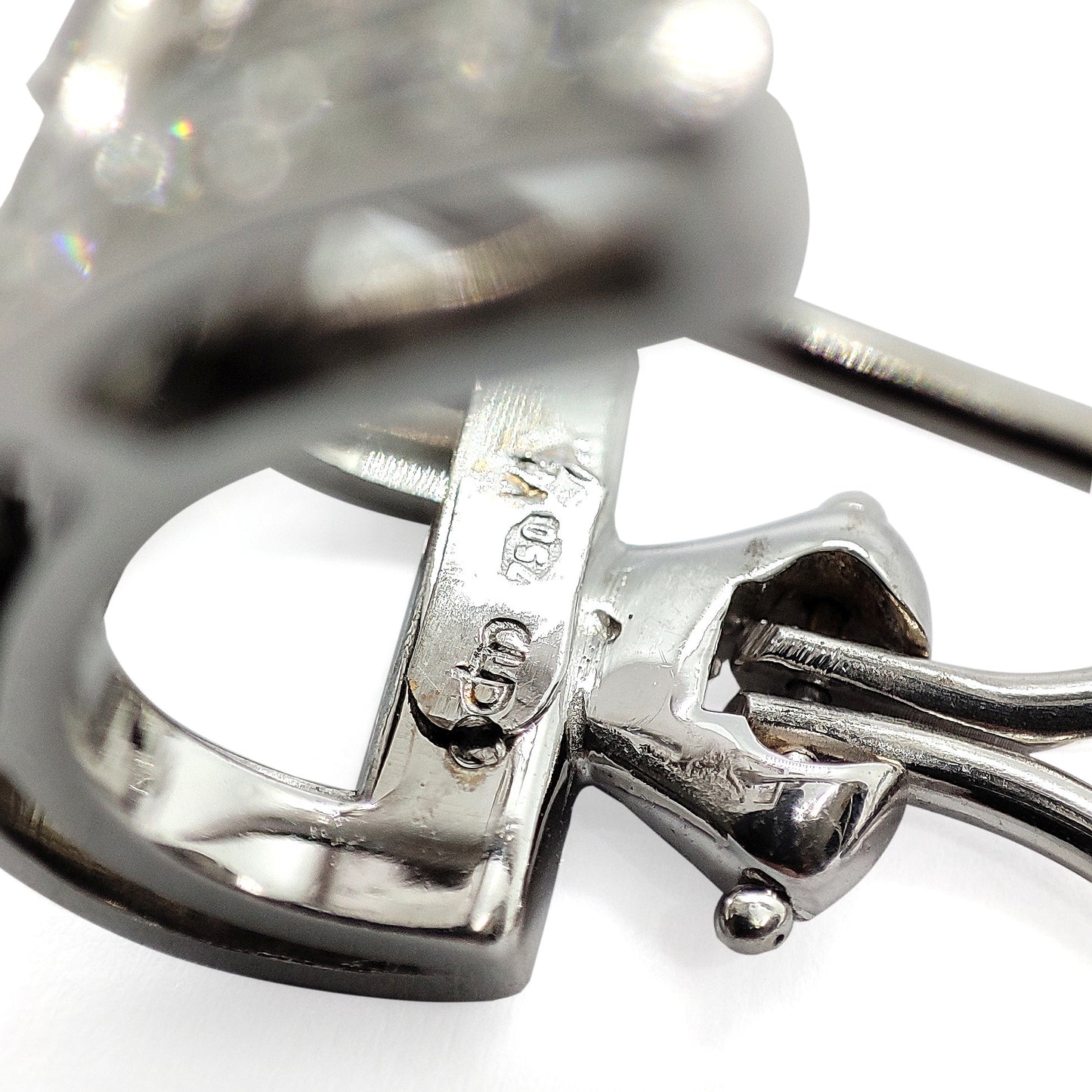 Pendientes en oro blanco de 18K y diamantes