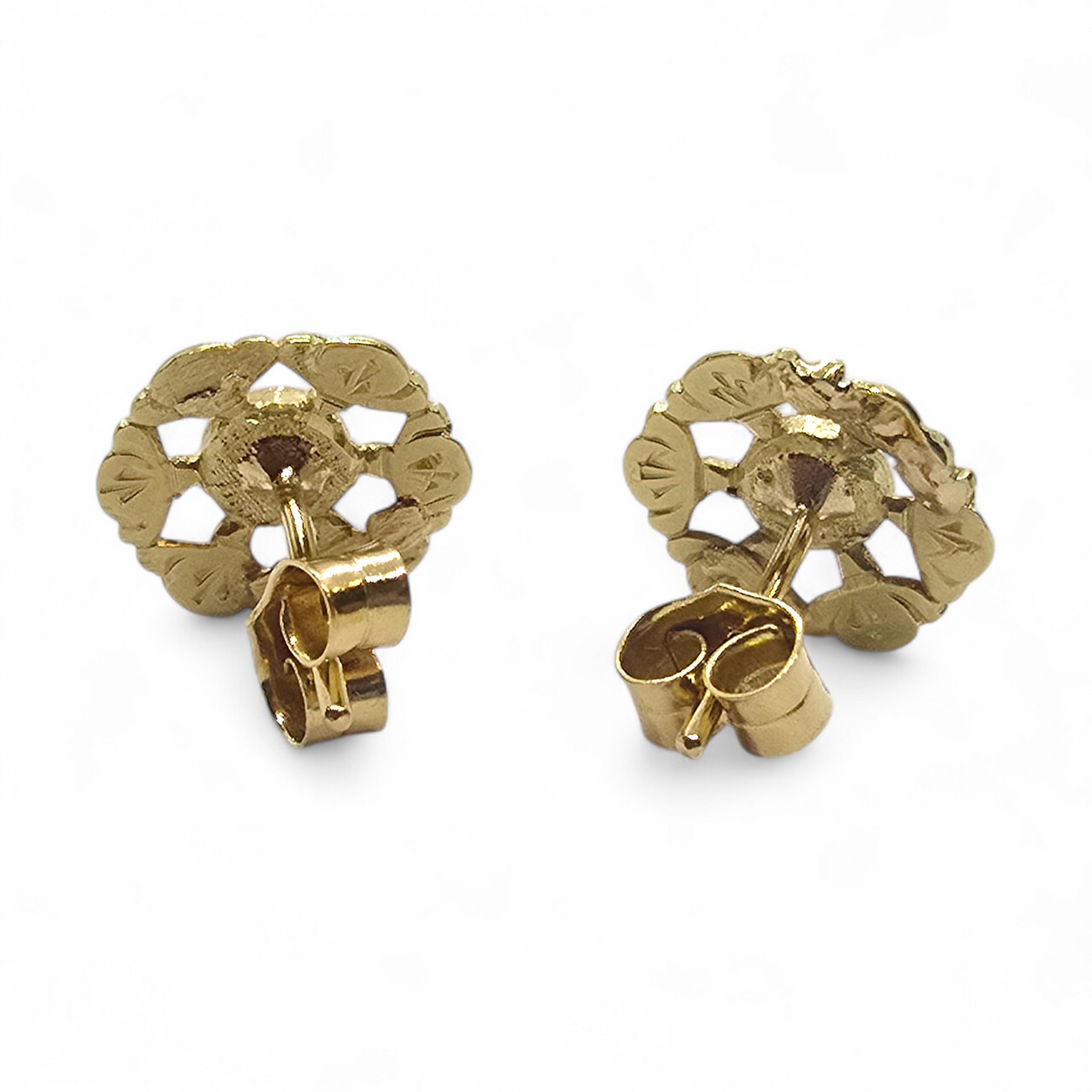 Pendientes charros en oro de 18k y diamantes naturales.