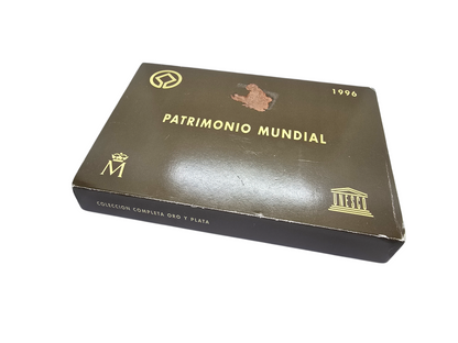 Estuche con 5 monedas conmemorativas Patrimonio Mundial 1996.