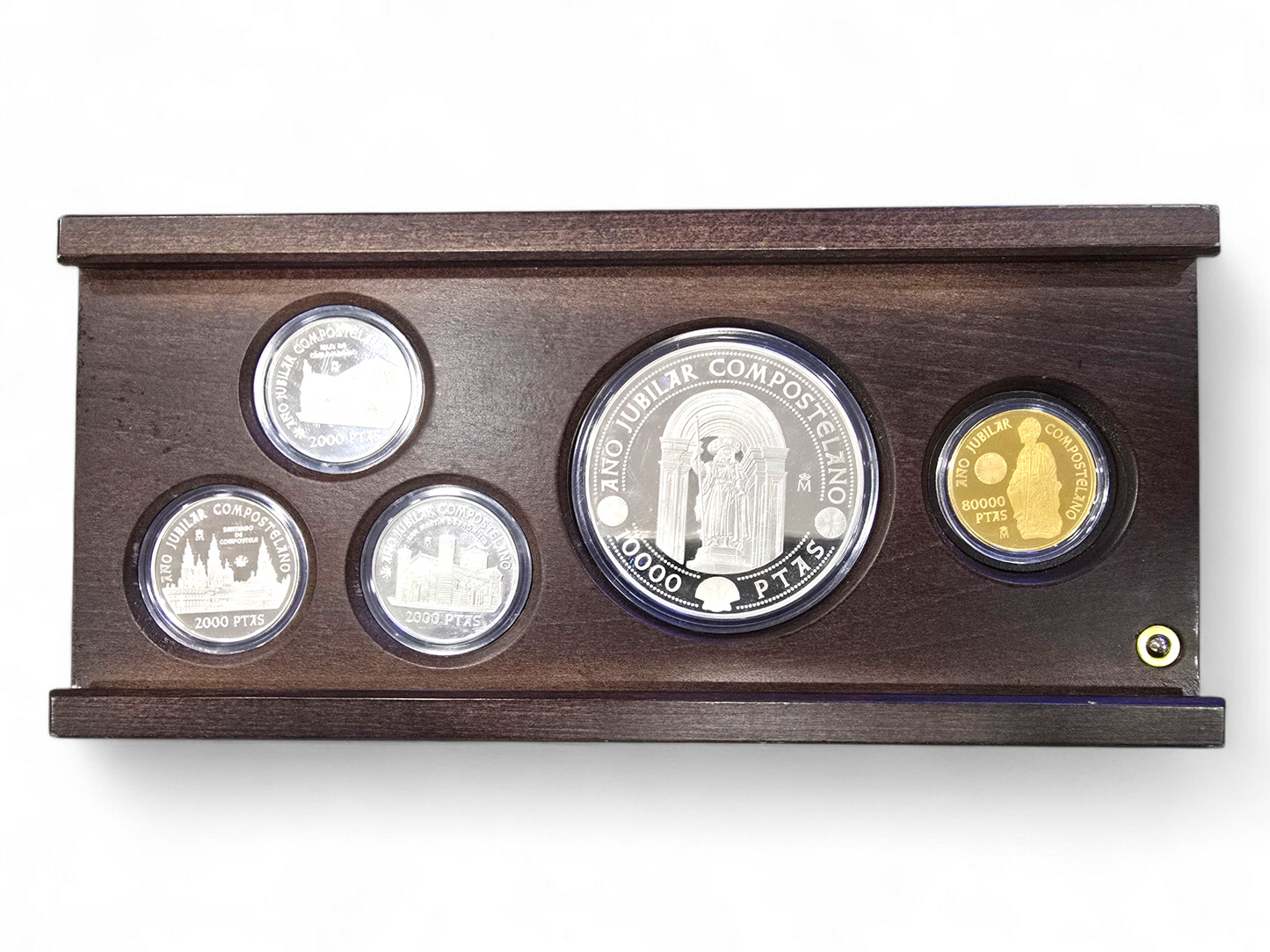 Colección Oficial FNMT – Juego Completo de Plata y Oro Año Jubilar Compostelano 1999
