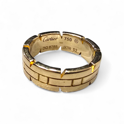 Anillo Cartier Tank Française oro 18k - Talla 52.