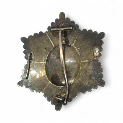 EXCEPCIONAL PLACA DE PECHO DEL CLERO CASTRENSE – ALFONSO XIII – PLATA – ORIGINAL DE ÉPOCA