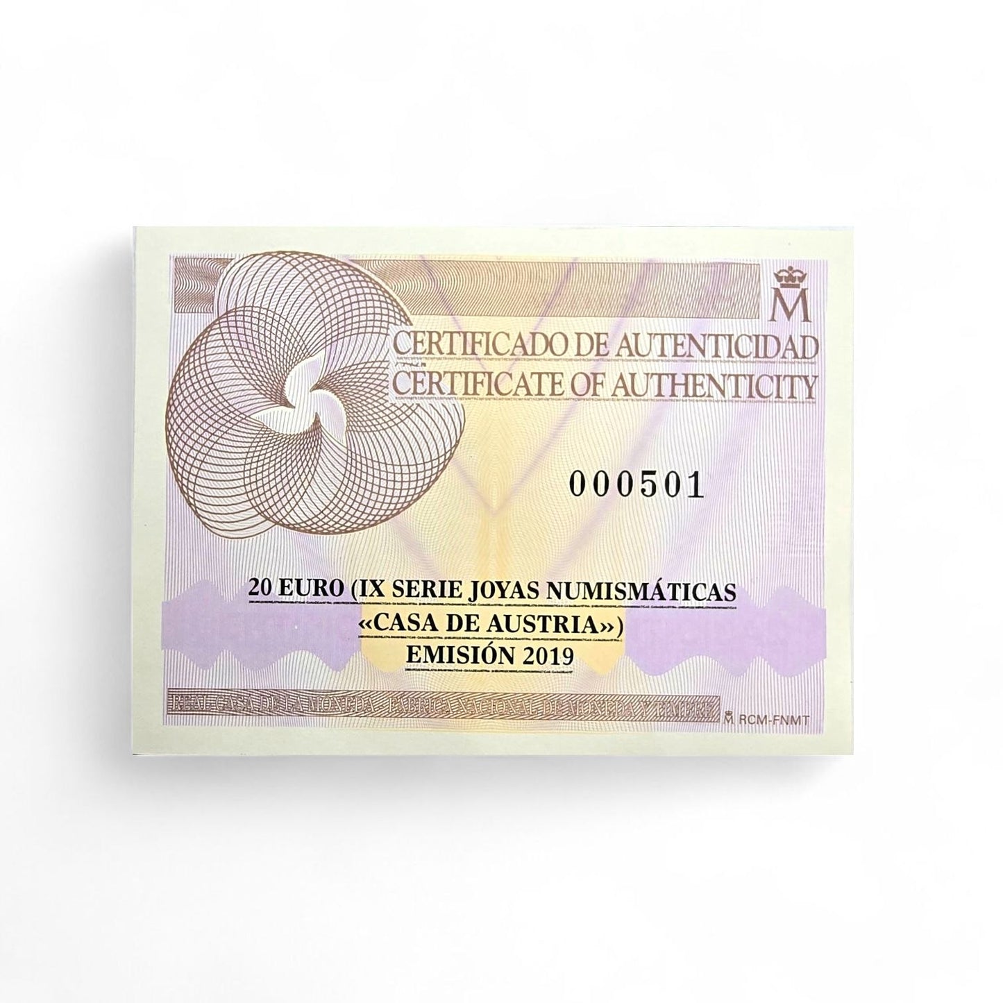 Moneda ORO 20€ (2019) - Joyas Numismáticas IX: Casa de Austria (FNMT)