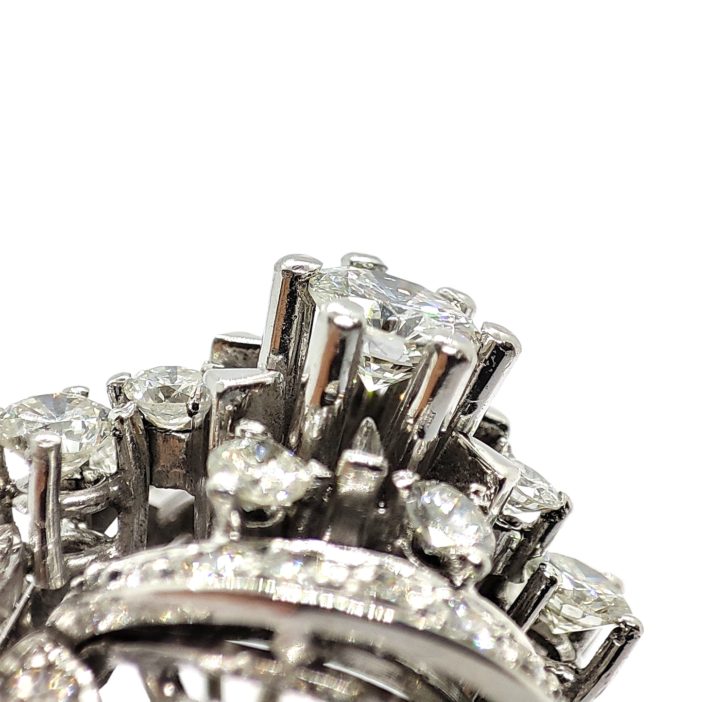 Sortija oro blanco 18 K y diamantes
