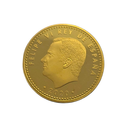 Estuche con moneda conmemorativa 100 euro, UEFA EURO 2020 en oro de 999 milésimas.