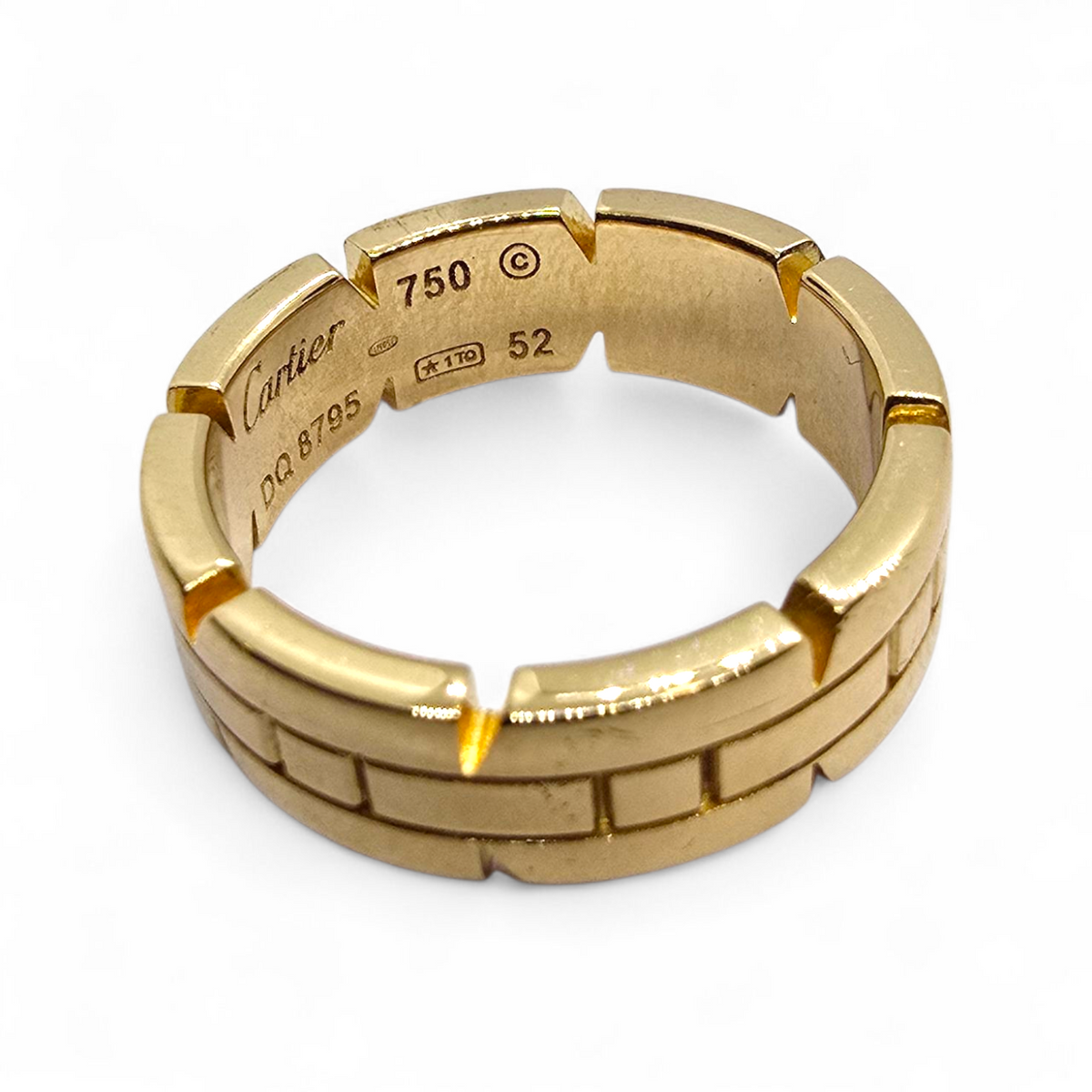 Anillo Cartier Tank Française oro 18k - Talla 52.