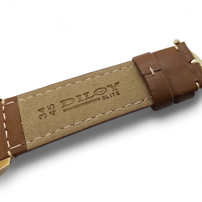 Reloj Delma Klondike Tonneau Cronógrafo Suizo con Fase Lunar Edición Limitada en Oro de 18 Kt