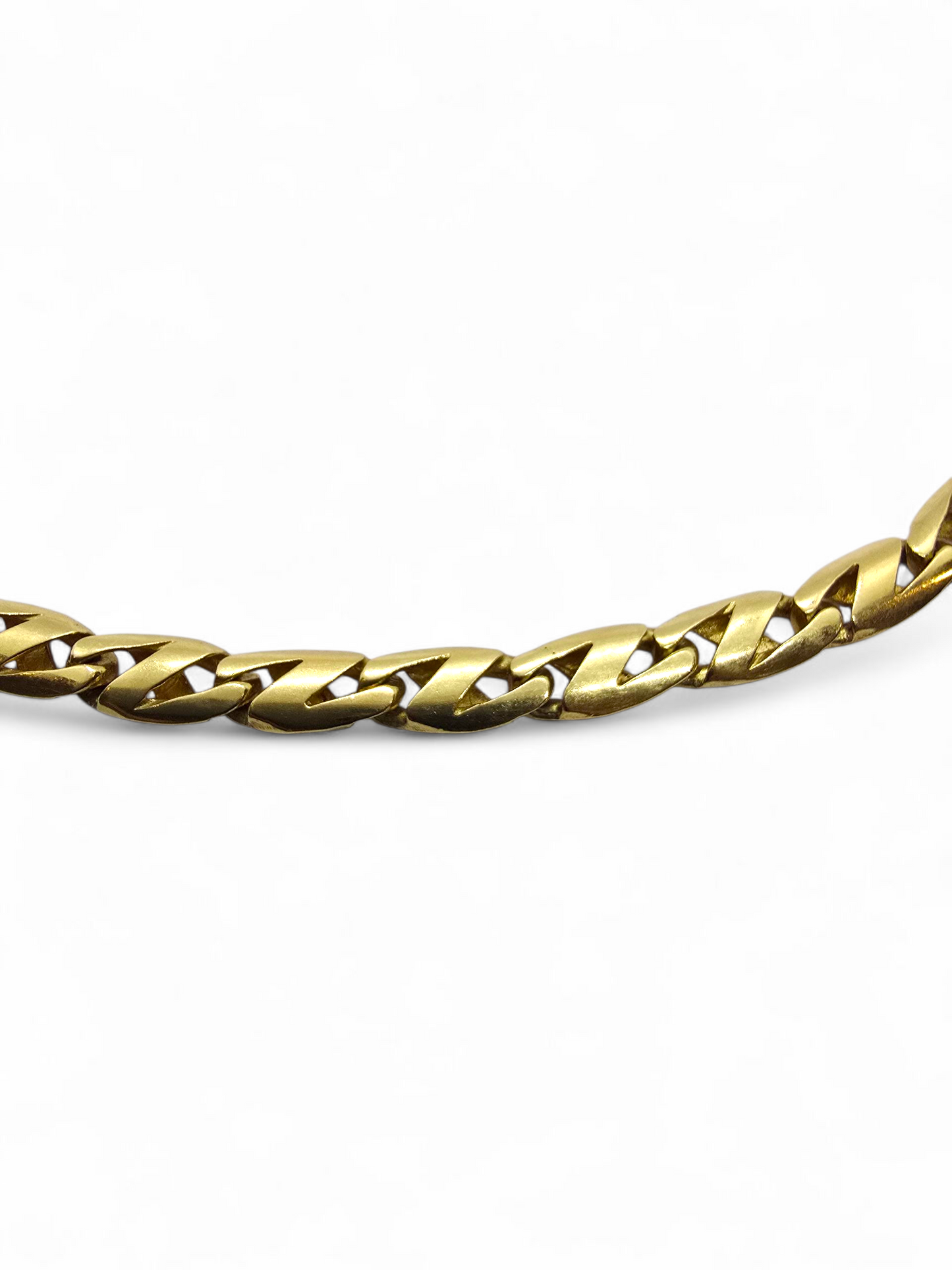 Cadena Barbada en Oro Amarillo de 18 Quilates