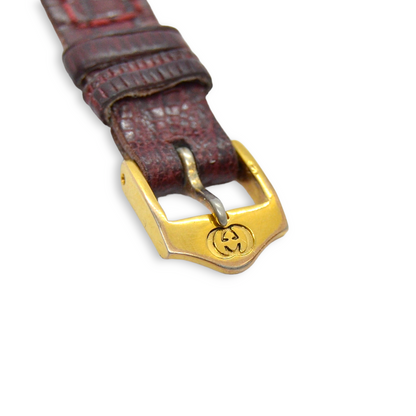 Reloj vintage de señora marca GUCCI chapado en oro de 18K.