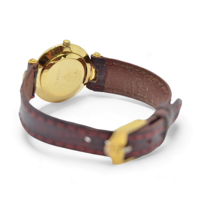 Reloj vintage de señora marca GUCCI chapado en oro de 18K.