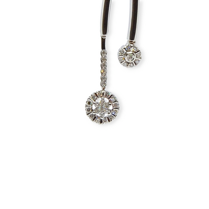 Gargantilla oro blanco 18 K y diamantes