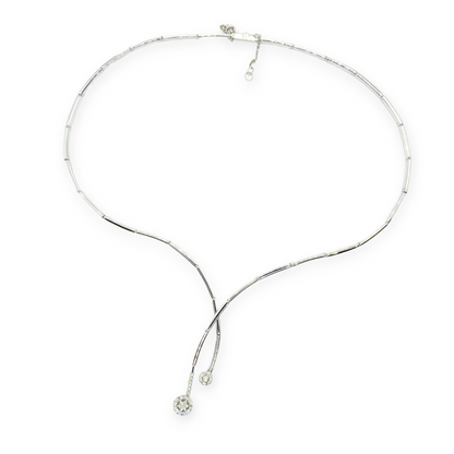 Gargantilla oro blanco 18 K y diamantes