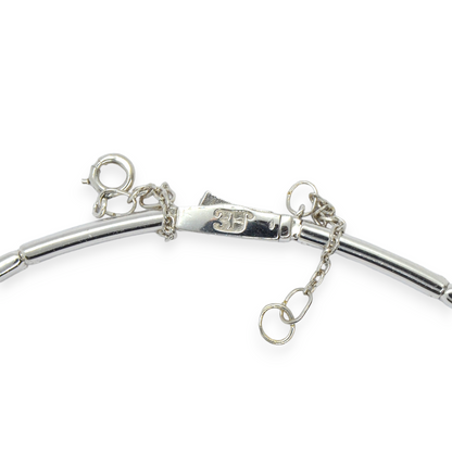 Gargantilla oro blanco 18 K y diamantes
