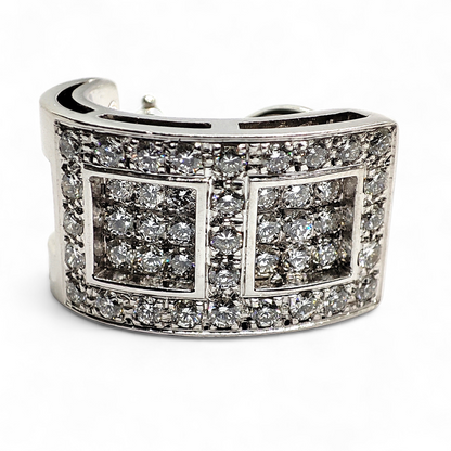 Pendientes en oro blanco de 18K y diamantes