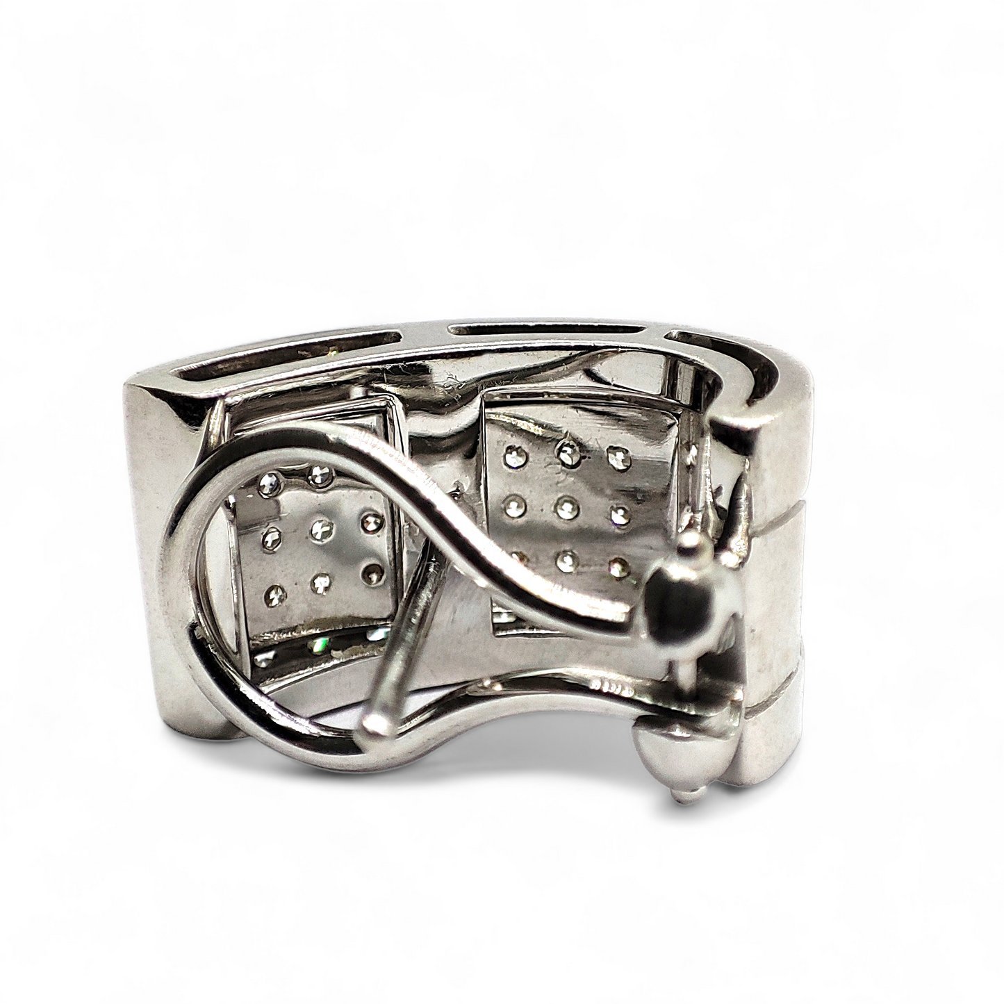 Pendientes en oro blanco de 18K y diamantes