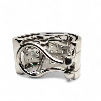 Pendientes en oro blanco de 18K y diamantes