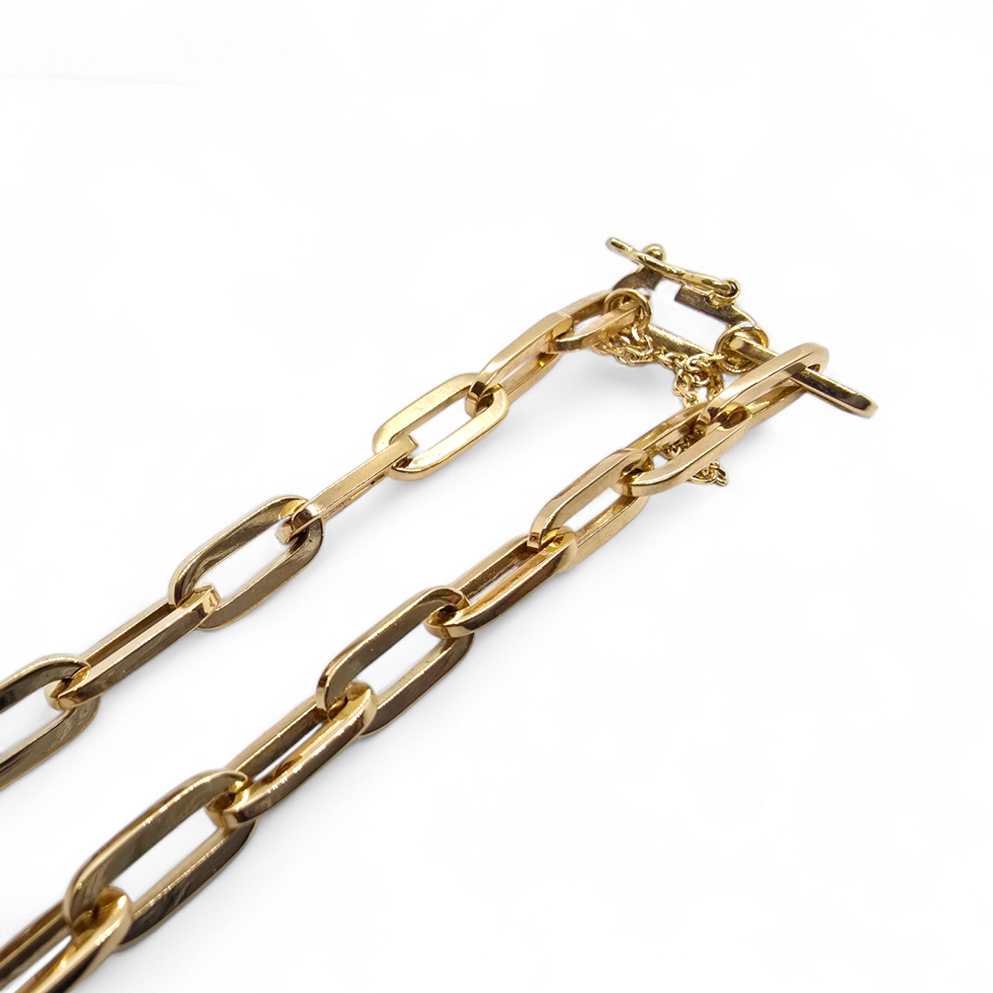 Pulsera de eslabón forsat en oro amarillo de 18 Kt