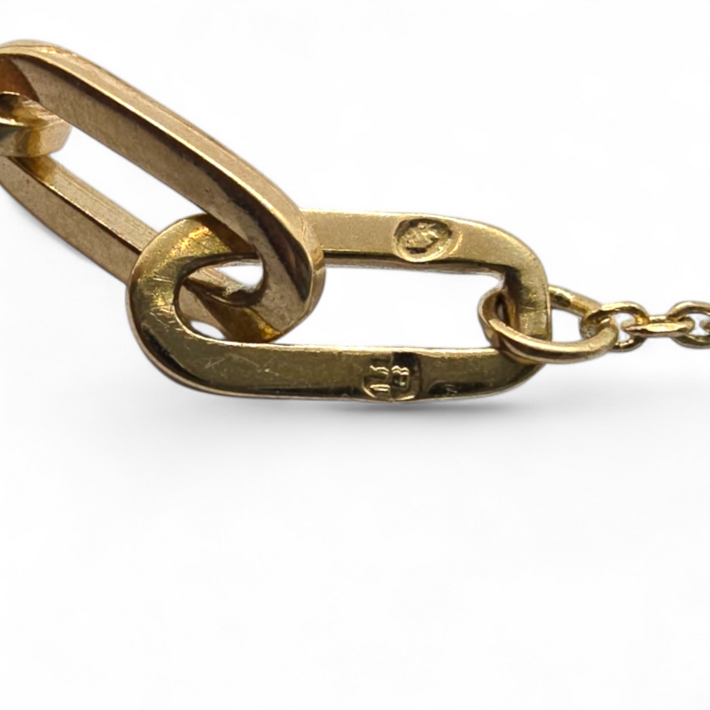 Pulsera de eslabón forsat en oro amarillo de 18 Kt