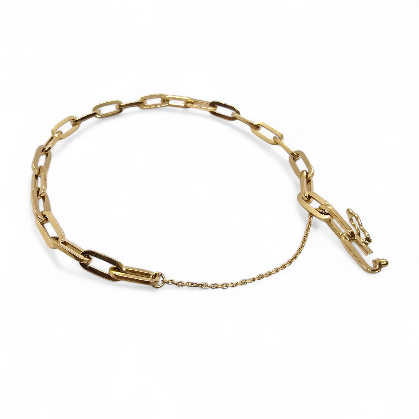 Pulsera de eslabón forsat en oro amarillo de 18 Kt