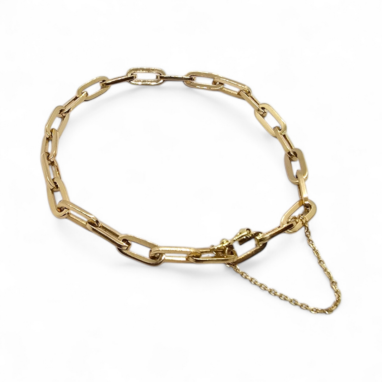Pulsera de eslabón forsat en oro amarillo de 18 Kt