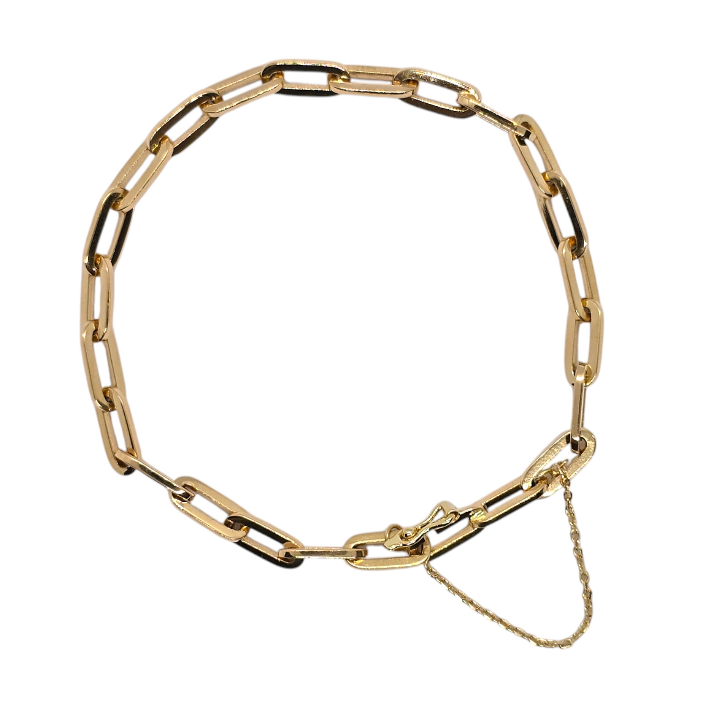 Pulsera de eslabón forsat en oro amarillo de 18 Kt