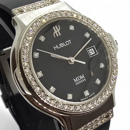 Hublot MDM Genève Classic 28 mm Diamonds – Ref. 1391L.5.054 – Señora – Excelente Estado