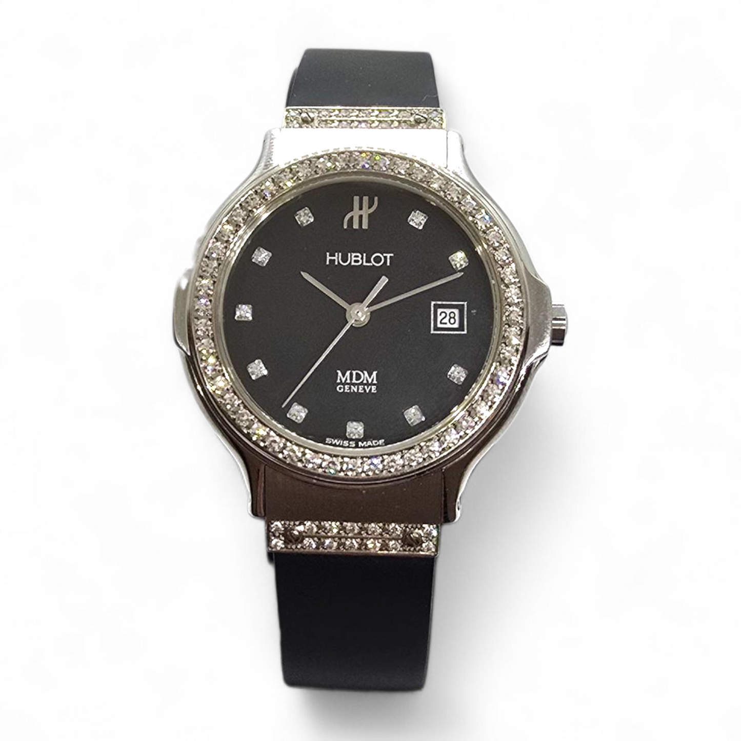 Hublot MDM Genève Classic 28 mm Diamonds – Ref. 1391L.5.054 – Señora – Excelente Estado