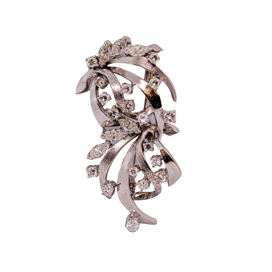 Broche en oro blanco y diamantes