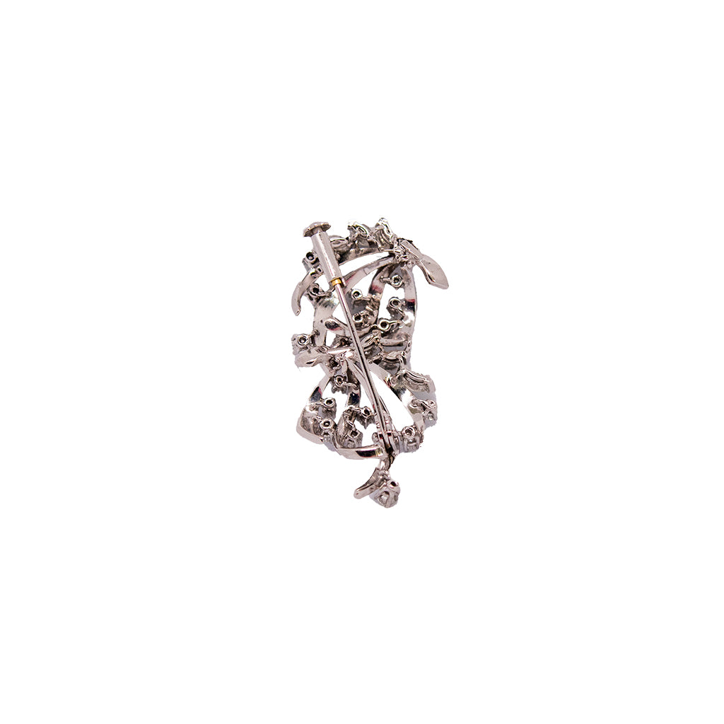 Broche en oro blanco y diamantes