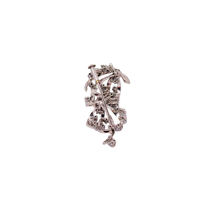Broche en oro blanco y diamantes