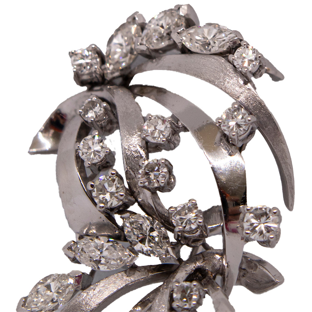 Broche en oro blanco y diamantes