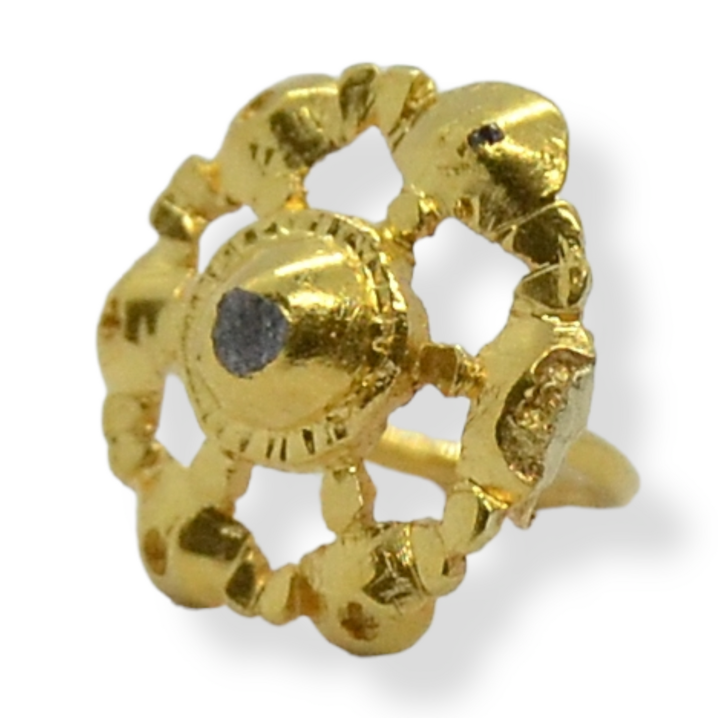Pendientes charros en oro de 18K y diamantes.