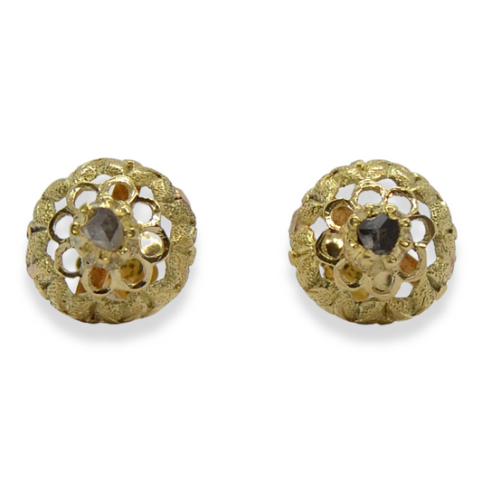 Pendientes Charros (Salamanca). Oro 18K y diamantes.